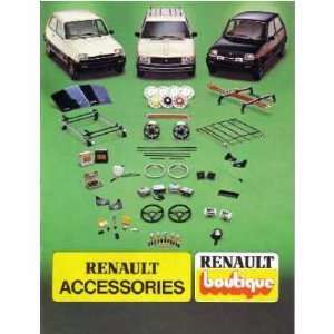  1981 RENAULT Accessories Sales Brochure Book Automotive