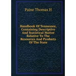   And Products Of The State (9785874399498) Paine Thomas H Books