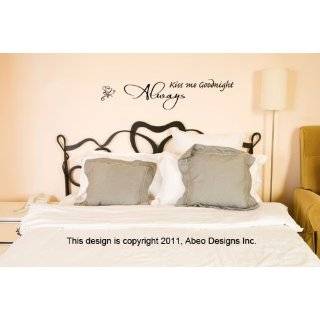 Always Kiss Me Goodnight 36 x 12 or 51 x 11 inches. Wall Decal Sticker 