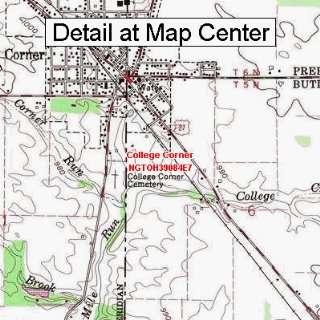  USGS Topographic Quadrangle Map   College Corner, Ohio 