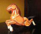   up 1950s horse tin toy moving spinning tail and legs made on japan