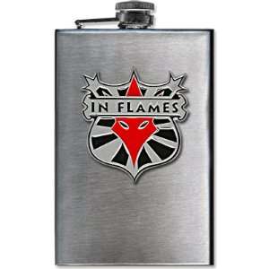  IN FLAMES CREST LOGO FLASK