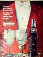 1964 Coca Cola TAB Soda Pop Bottle Ice Cold Coke Art Ad  