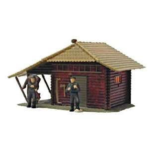    Model Power 640 HO Scale Hunters Log Cabin  Lighted Toys & Games