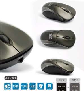 NEW JSCO Noiseless Quiet USB/PS2 Mouse 1000dpi JNL 005k  