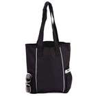 Shop123go Daily Tote Bag with piping trim, Black