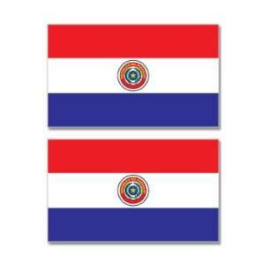  Paraguay Country Flag   Sheet of 2   Window Bumper 