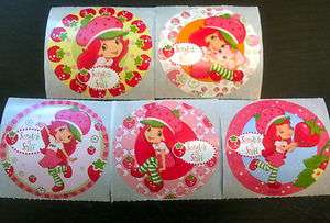 10 Scented Strawberry Shortcake Stickers Party Favors  