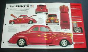 1940 FORD DELUXE COUPE STREET ROD UNIQUE IMP BROCHURE  