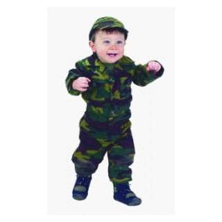  Jr Camouflage Suit w/ Cap   Green Infant Costume Age 18mo 