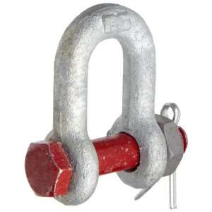 Crosby 1019772 Carbon Steel G 2150 Bolt Type Chain Shackle, Galvanized 