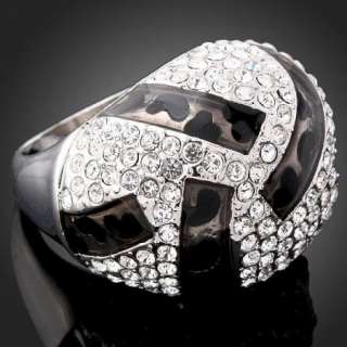White Gold GP ARINNA Swarovski Crystal Fashion Ring  