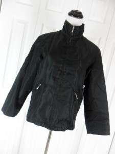 Banana Republic XS Black Nylon Zip Up Jacket Coat  