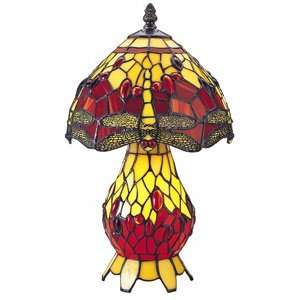 Red Dragonfly Tiffany Lamp Double Lit