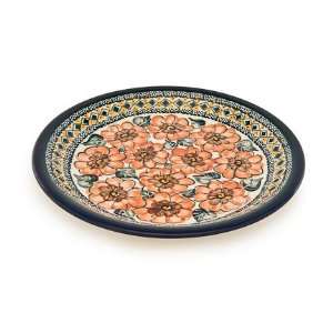  Polish Pottery Peach Floral Small Dinner Plate Kitchen 