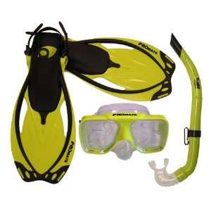  Snorkeling Scuba Dive Mask Snorkel Fins Gear Set Sports 