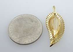 Estate Tiffany 14K Gold Leaf Brooch Pin Fine Jewelry  