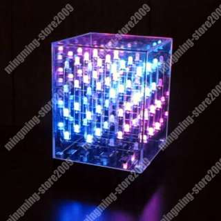 LED Cube Hi Tec Amazing Neon light effect 64 RGB LEDs Moving Art 