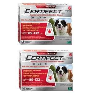  Certifect XL Dog Flea & Tick 89 132 lbs RED 12 month 