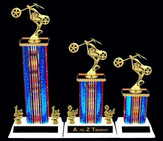 CHOPPER TROPHIES 1st 2nd 3rd PLACE BIKE SHOW TROPHY CUSTOM MOTORCYCLE 