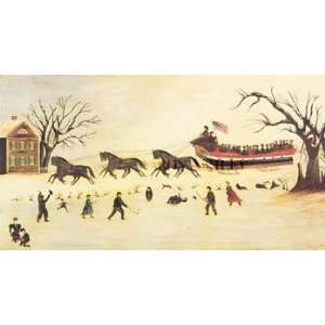  Suffragettes Taking A Sleigh Ride    Print