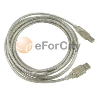  usb cable type a to b 10 ft 3 m translucent quantity 1 latest usb 