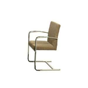   Arm Chair in Chrome Upholstered in Montage Taupe Furniture & Decor