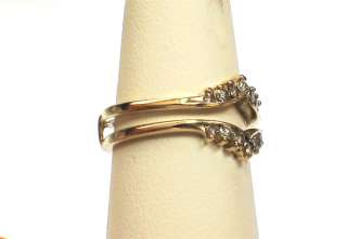   14k Yellow Gold Natural Diamonds Anniversary Wedding Guard Wrap Ring