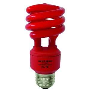   CF13RE1B 13 Watt Spiral Compact T3 Florescent Light Bulb, Red, 12 Pack