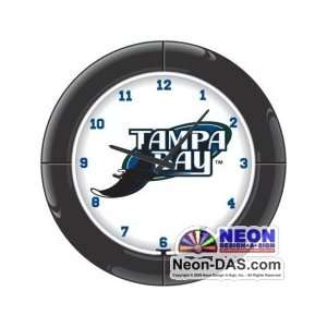 Tampa Bay Rays Neon Clock