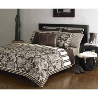  Calvin Klein Home Floral Printed Full Duvet Cover Set of 3  Pieces -1 Duvet Cover and 2 Sham Covers, 100% Cotton 200 Tc (Dark Grey) :  Home & Kitchen