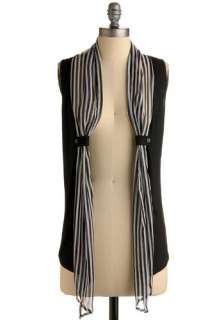   Black, White, Solid, Stripes, Buttons, Casual, Sleeveless, Mid length