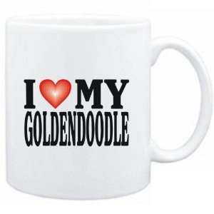  Mug White  I LOVE Goldendoodle  Dogs