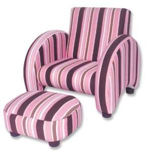  Sleek Chair Maya Stripe w/ Ottoman Baby