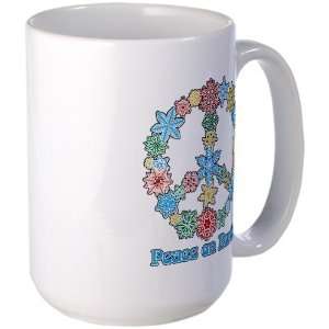   Drink Cup Christmas Snowflake Wreath Peace Symbol 