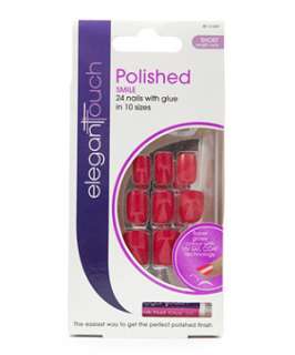 Deep Red (Red) Elegant Touch Deep Red Polished False Nails  229611162 