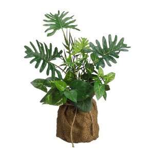   /Mixed Leaves in Burlap Bag Green (Pack of 12) Patio, Lawn & Garden