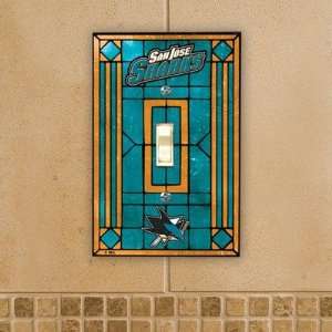  San Jose Sharks Art Glass Switch Cover