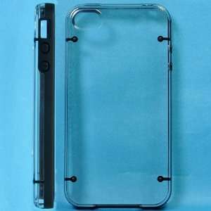 com Clear Transparent Back Cover with TPU Frame Hard Case for iPhone 
