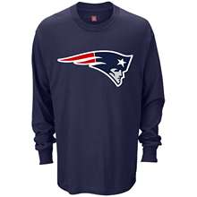 New England Patriots Mens Big & Tall Custom Long Sleeve T Shirt 