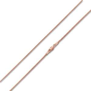 14K Rose Gold Plated Sterling Silver 22 Glitter Snake Chain Necklace 