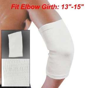 Como Adult Fitness White Elastic Sleeve Elbow Brace Support  