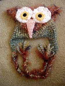 Cutest Baby Owl * Fuzzy Hat * Crochet * multiple sizes available 