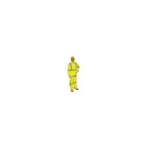 Fluorescent Lime Luminator 0.38 mm Polyester Rain Suit With Welded 