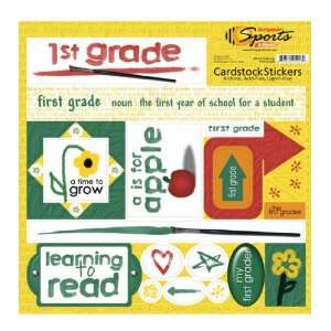 School Cardstock Stickers   1st Grade 