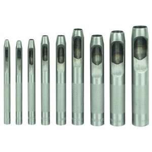 Piece Hollow Punch Set with Knurled Shanks, Chrome Plated, Storage 