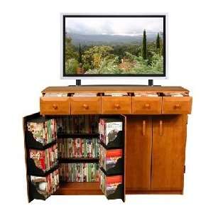  Top Load Media Cabinet TV Stand with Drawers