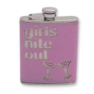  Girls Nite Out Stainless Steel 6 oz. Flask Jewelry