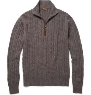  Clothing  Knitwear  Zip throughs  Cable Knit Zipped 