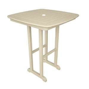   Recycled Earth Friendly Cape Cod Outdoor Patio Counter Table   Khaki
